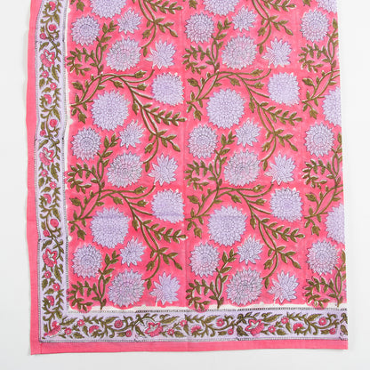 Traditional Indian Floral Printed Cotton Scarf for Women