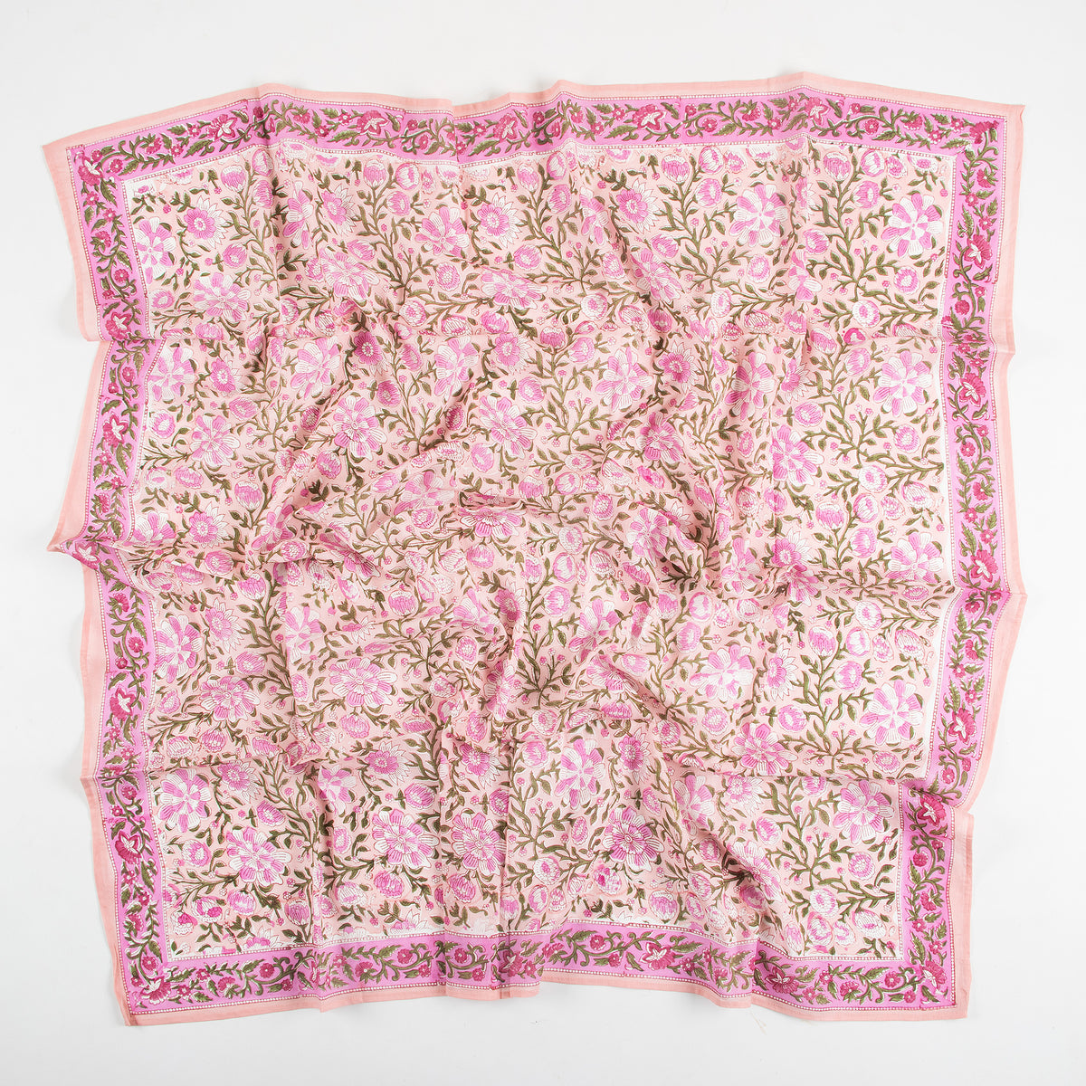 Pink Handmade Cotton Soft Neck Wrap Scarf For Women