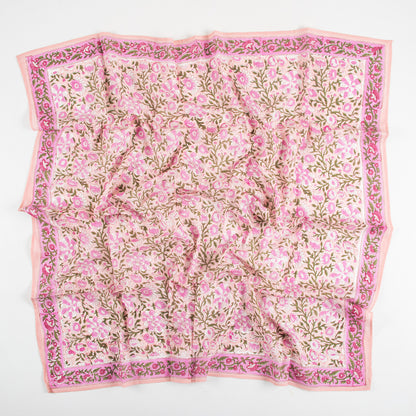Pink Handmade Cotton Soft Neck Wrap Scarf For Women