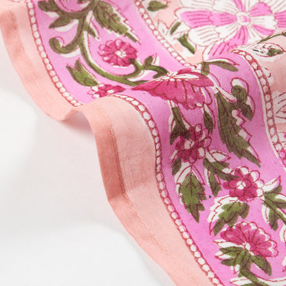 Pink Handmade Cotton Soft Neck Wrap Scarf For Women