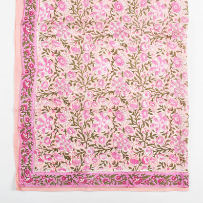 Pink Handmade Cotton Soft Neck Wrap Scarf For Women