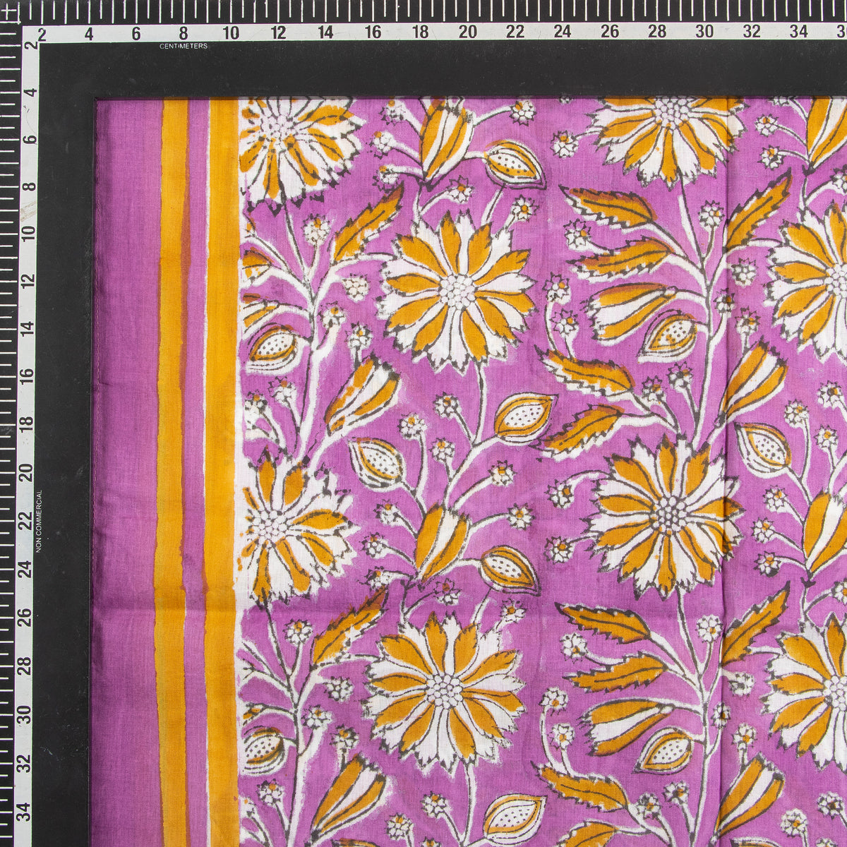 Purple Floral Block Printed Cotton Scarves For women
