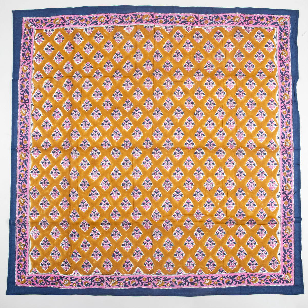 Cotton Hand Block Floral Printed Travel Scarf For Women &amp; Girls