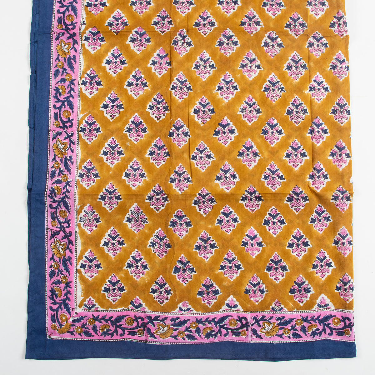 Cotton Hand Block Floral Printed Travel Scarf For Women &amp; Girls
