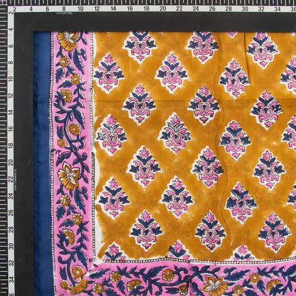 Cotton Hand Block Floral Printed Travel Scarf For Women &amp; Girls