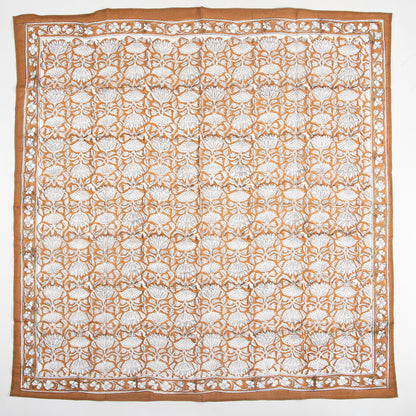 Women’s Vintage Hand Block Floral Print Scarf