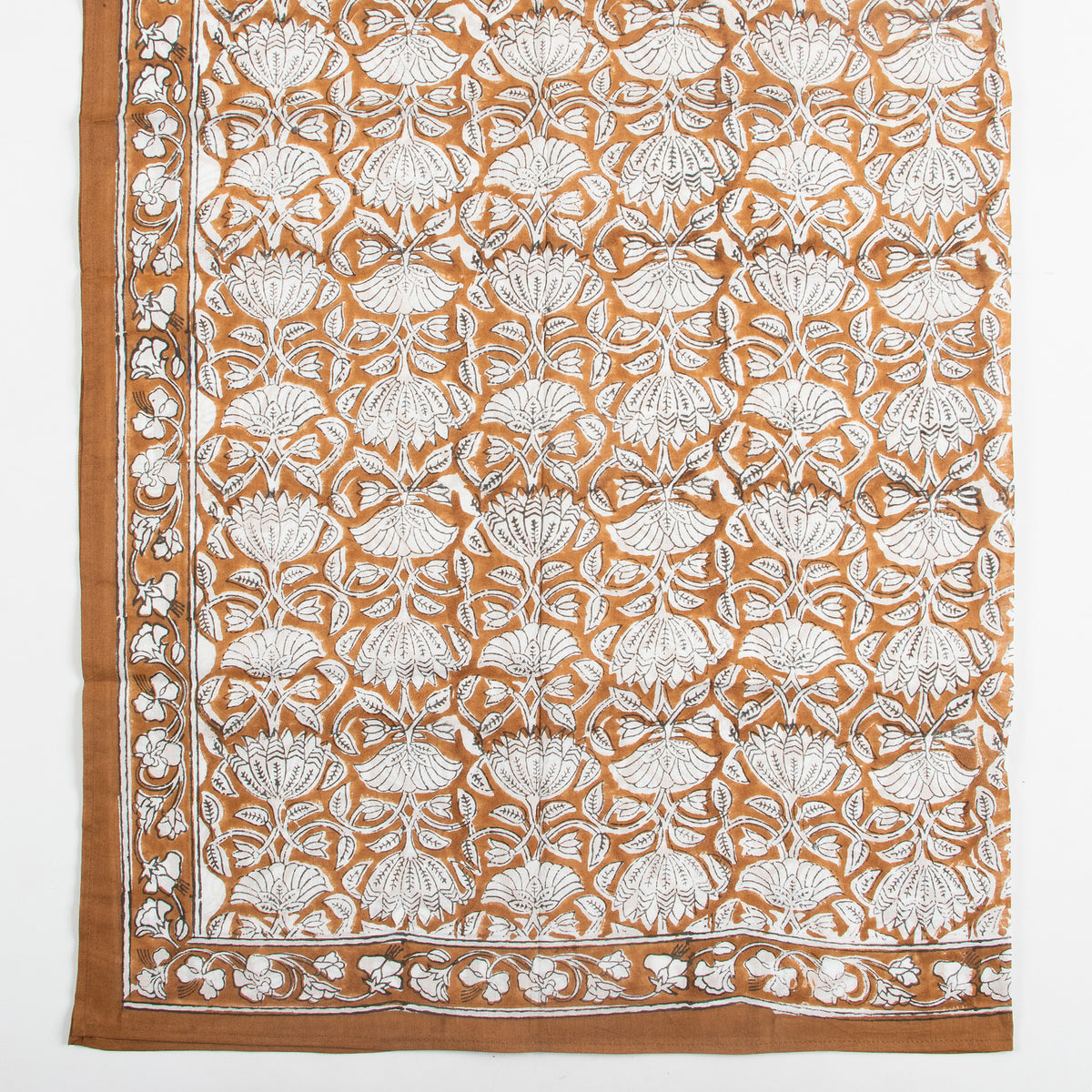 Women’s Vintage Hand Block Floral Print Scarf