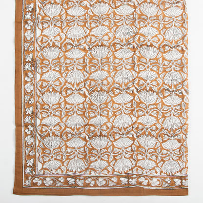 Women’s Vintage Hand Block Floral Print Scarf