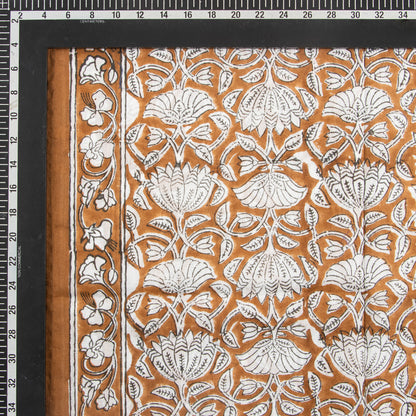 Women’s Vintage Hand Block Floral Print Scarf