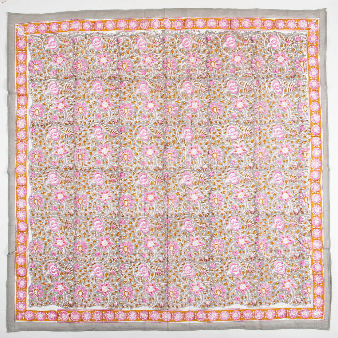 New Hand Block Floral Printed Cotton Neck Scarf