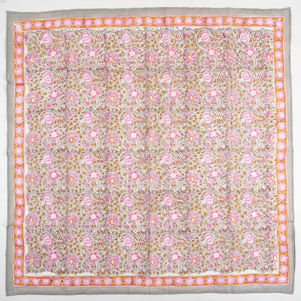 New Hand Block Floral Printed Cotton Neck Scarf