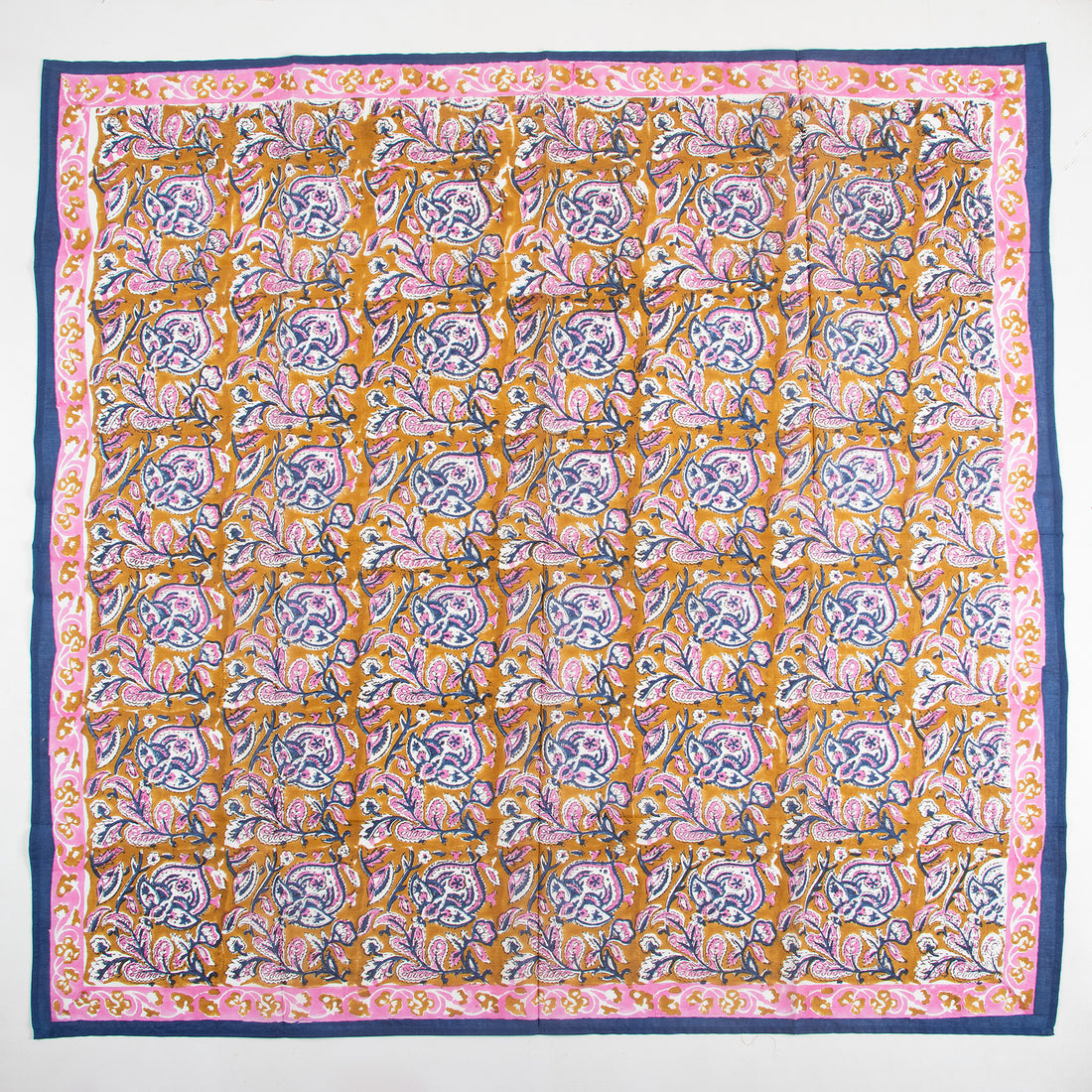 Multicolor Paisley Floral Printed Cotton Scarf for Women