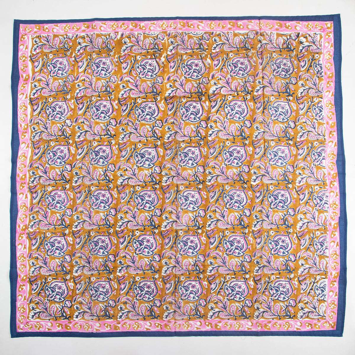 Multicolor Paisley Floral Printed Cotton Scarf for Women