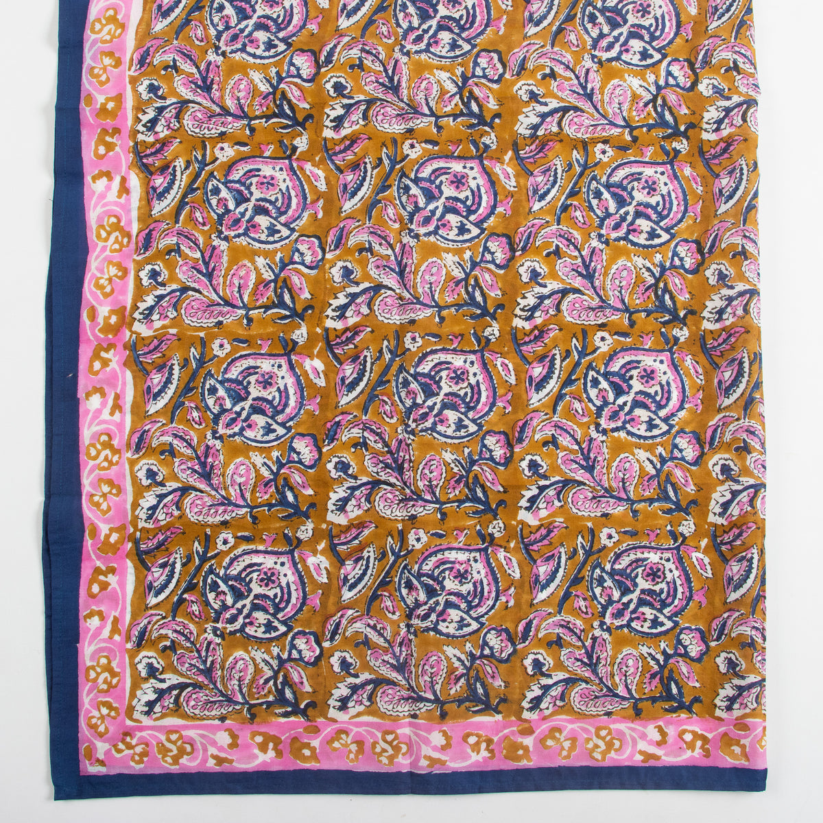 Multicolor Paisley Floral Printed Cotton Scarf for Women