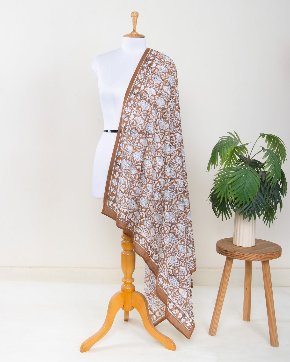 New Hand Block Floral Printed Cotton Beachwear For Women