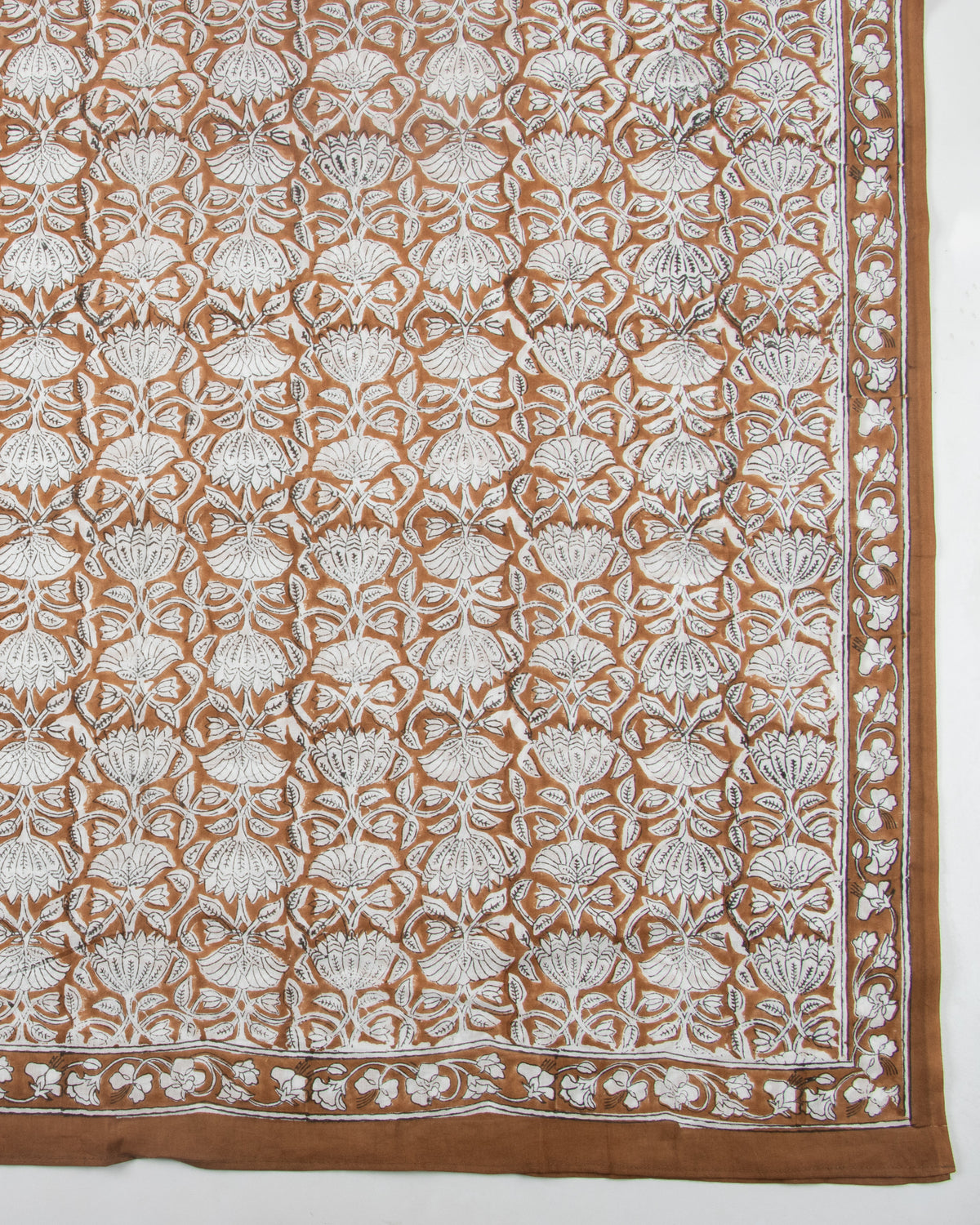 New Hand Block Floral Printed Cotton Beachwear For Women