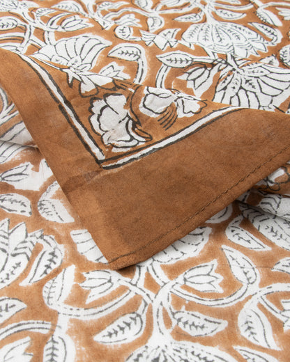 New Hand Block Floral Printed Cotton Beachwear For Women