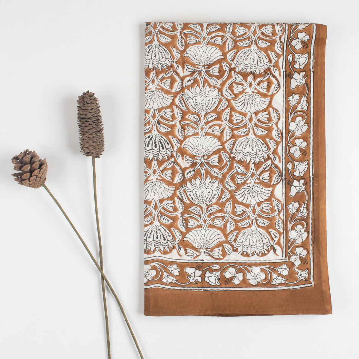 New Hand Block Floral Printed Cotton Beachwear For Women