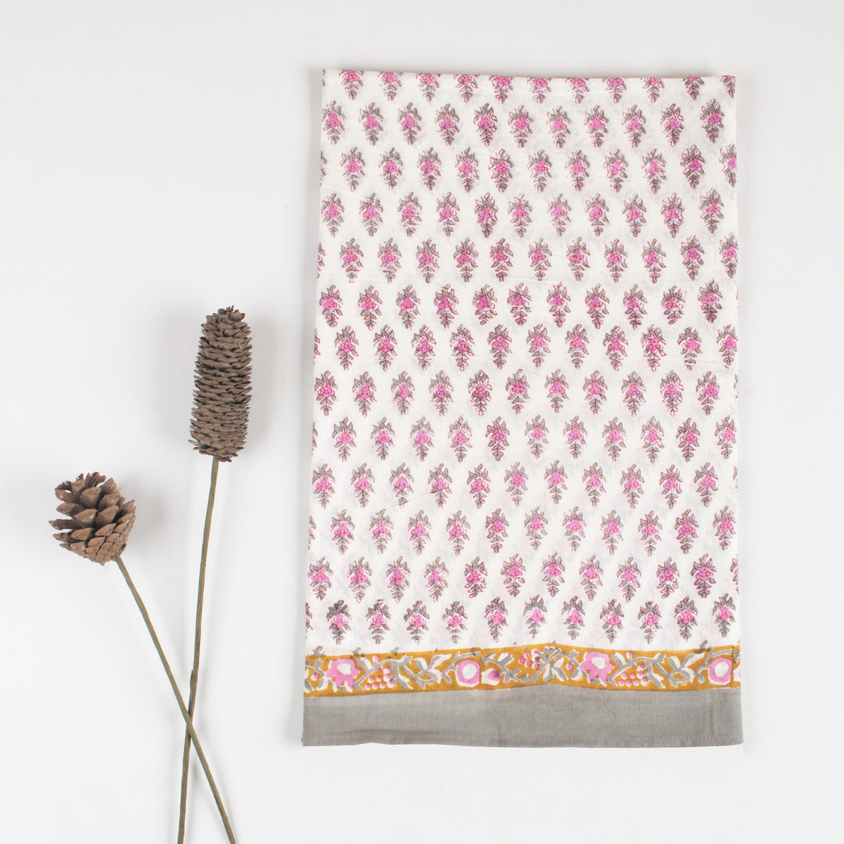 Pink Booti Printed Cotton Beach Sarong Wrap For Women