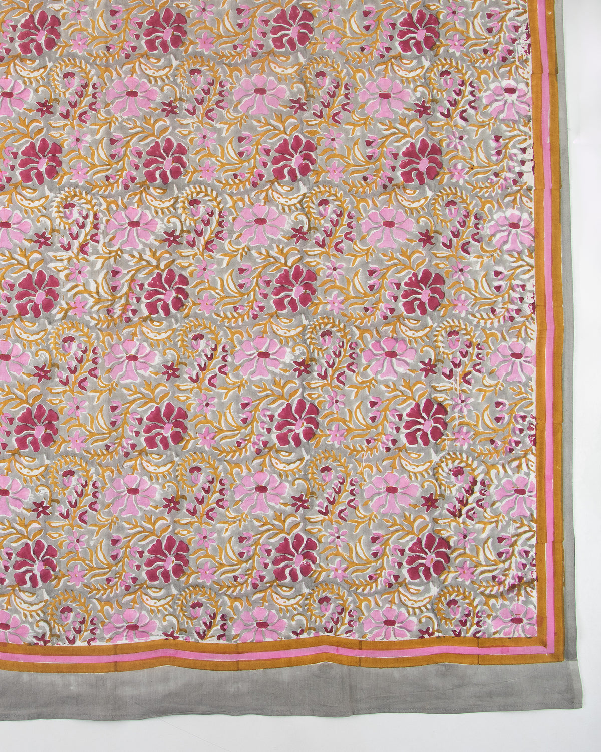 Pink Floral Printed Wrap Sarong For Women with Decorative Border