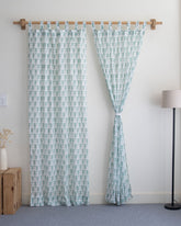 Sea Animals Block Printed Bedroom Curtains Online