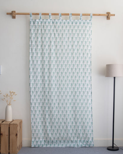 Sea Animals Block Printed Bedroom Curtains Online