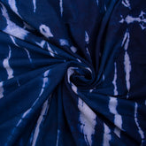 Sea Blue Cotton Tie Dye Shibori Fabric 