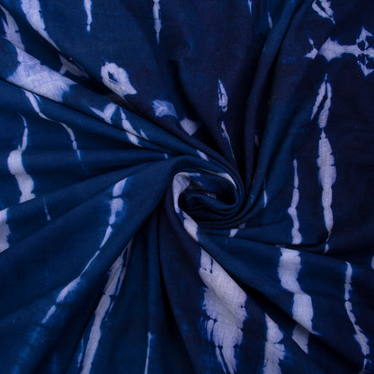Sea Blue Cotton Tie Dye Shibori Fabric 