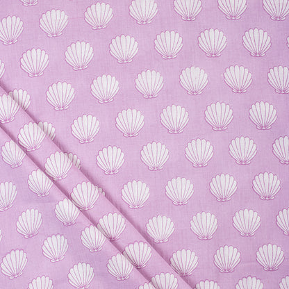 Sea Cell Block Print Cotton Running Fabric