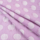 Sea Cell Block Print Cotton Running Fabric