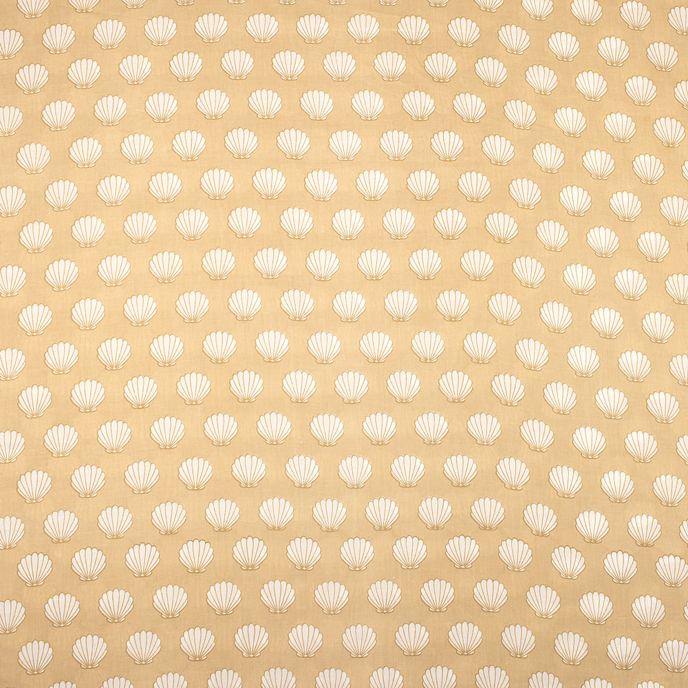 Sea Cell Hand Block Print Cotton Running Fabric