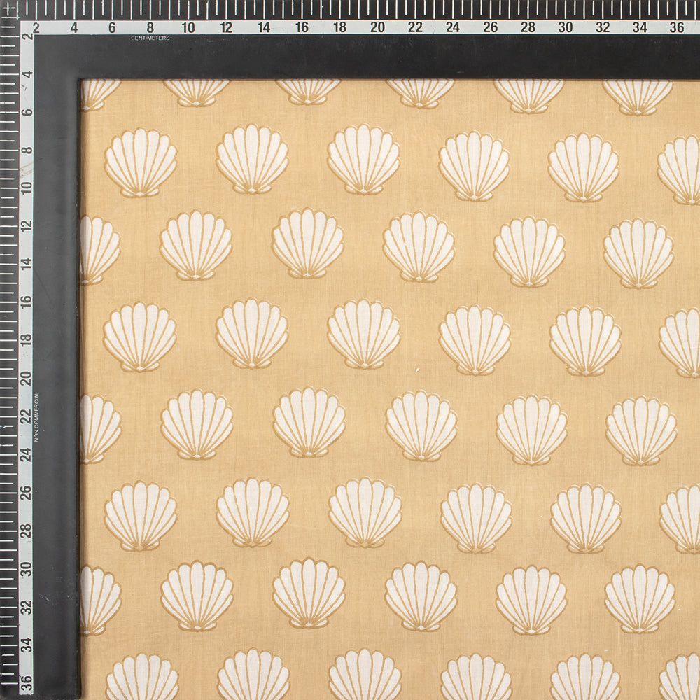 Sea Cell Hand Block Print Cotton Running Fabric
