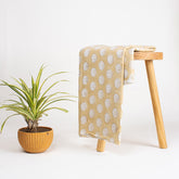 Sea Cell Hand Block Printed Brown Fabric