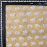 Sea Cell Hand Block Printed Brown Fabric