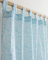 Sea Life Hand Block Printed Cotton Curtians