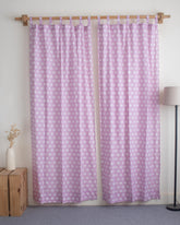Seashell Block Print Curtains for Dining Room in India