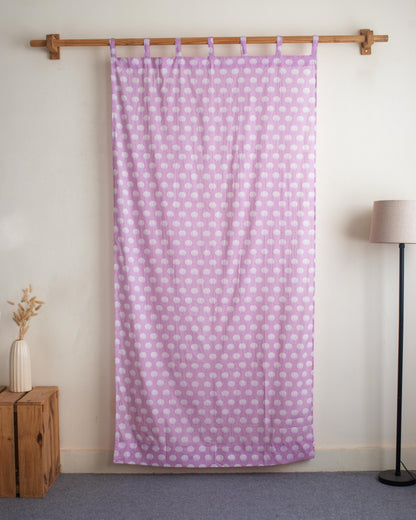 Seashell Block Print Curtains for Dining Room in India