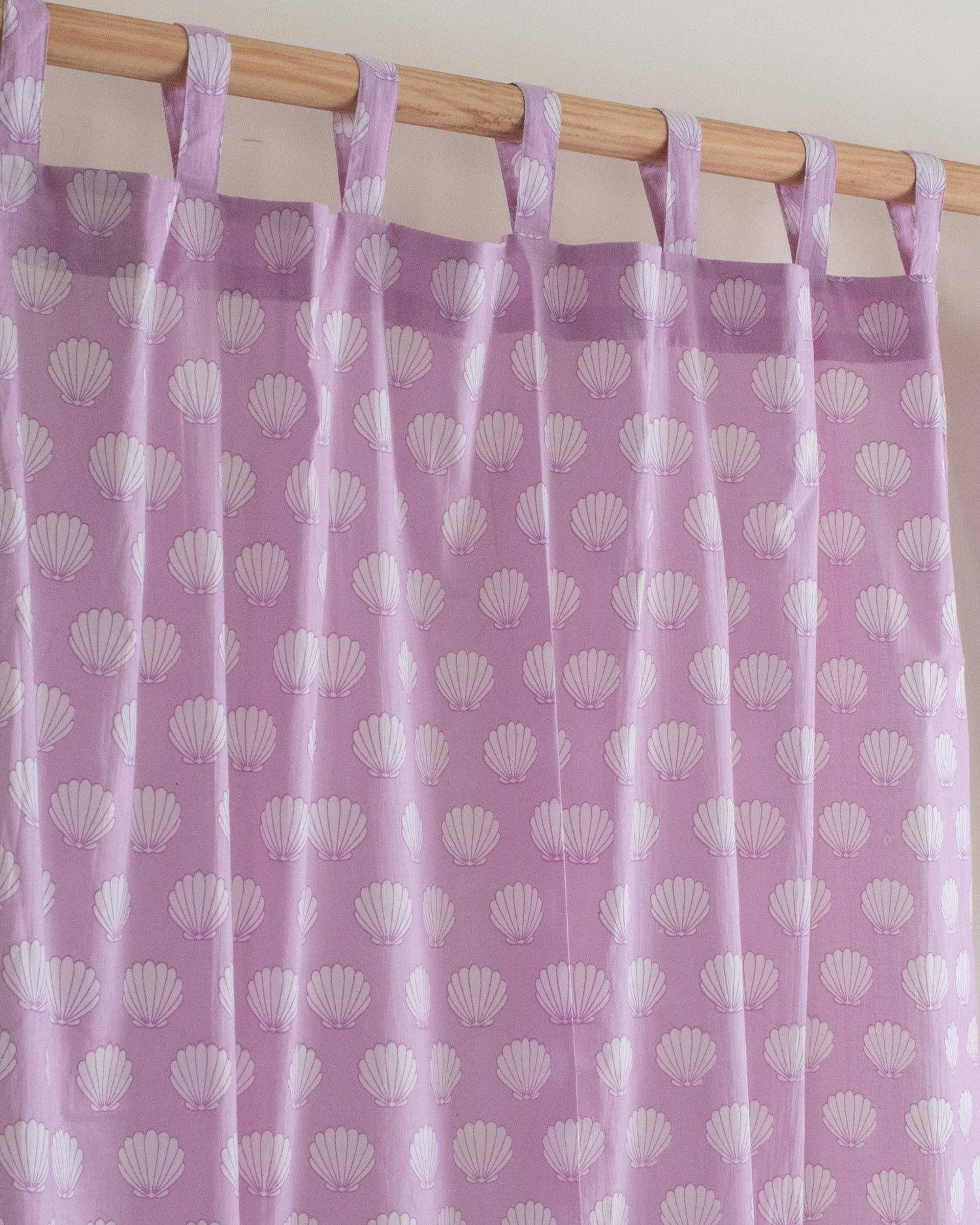 Seashell Block Print Curtains for Dining Room in India