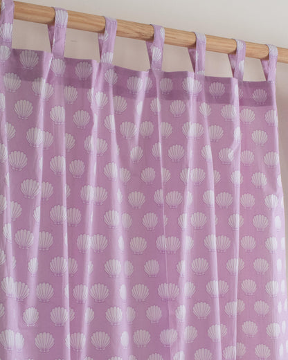 Seashell Block Print Curtains for Dining Room in India