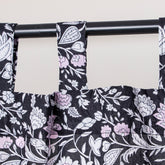Set of 2 Indian Hand Block Print Floral Curtains
