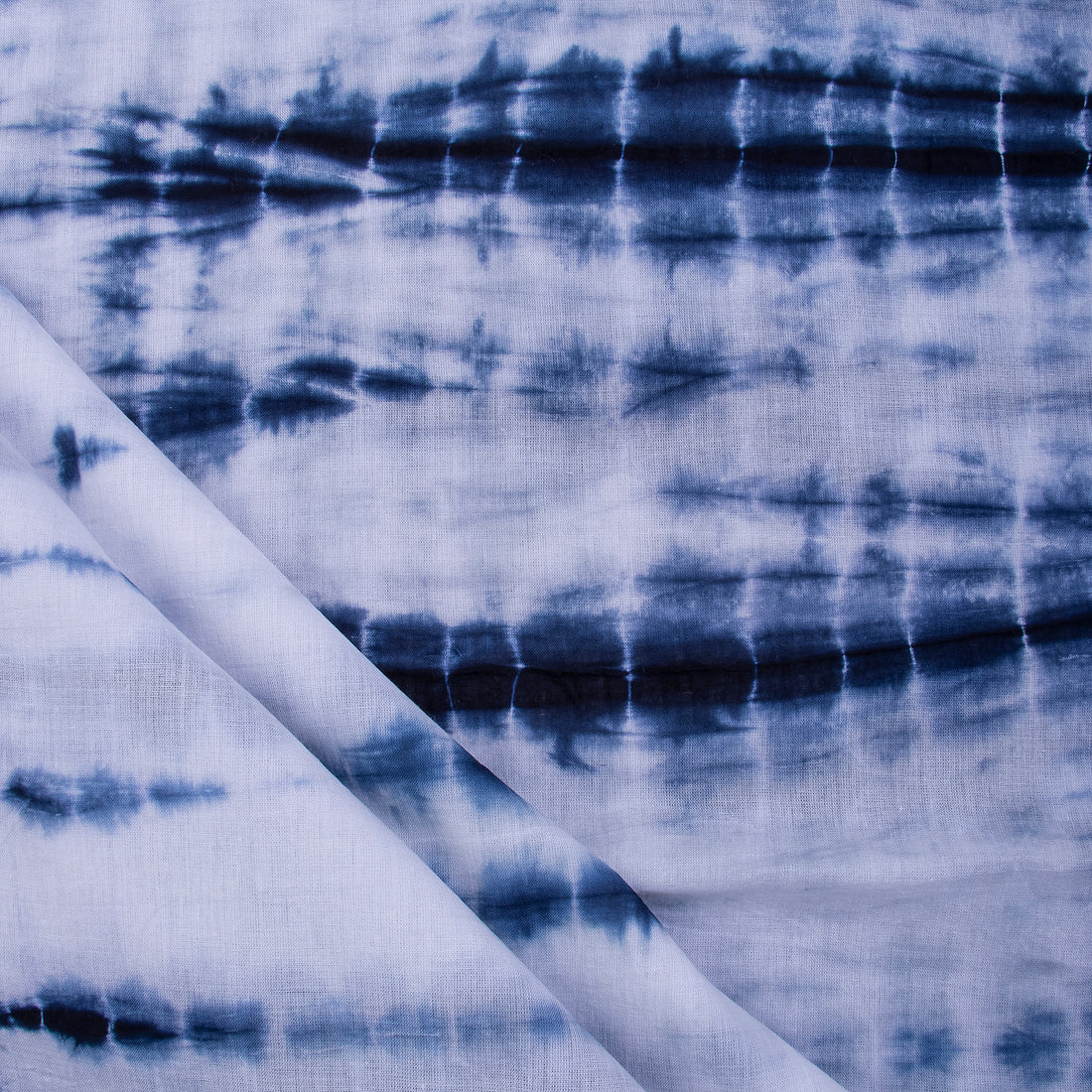 Shop Organic Blue Cotton Tie Dye Shibori Fabric