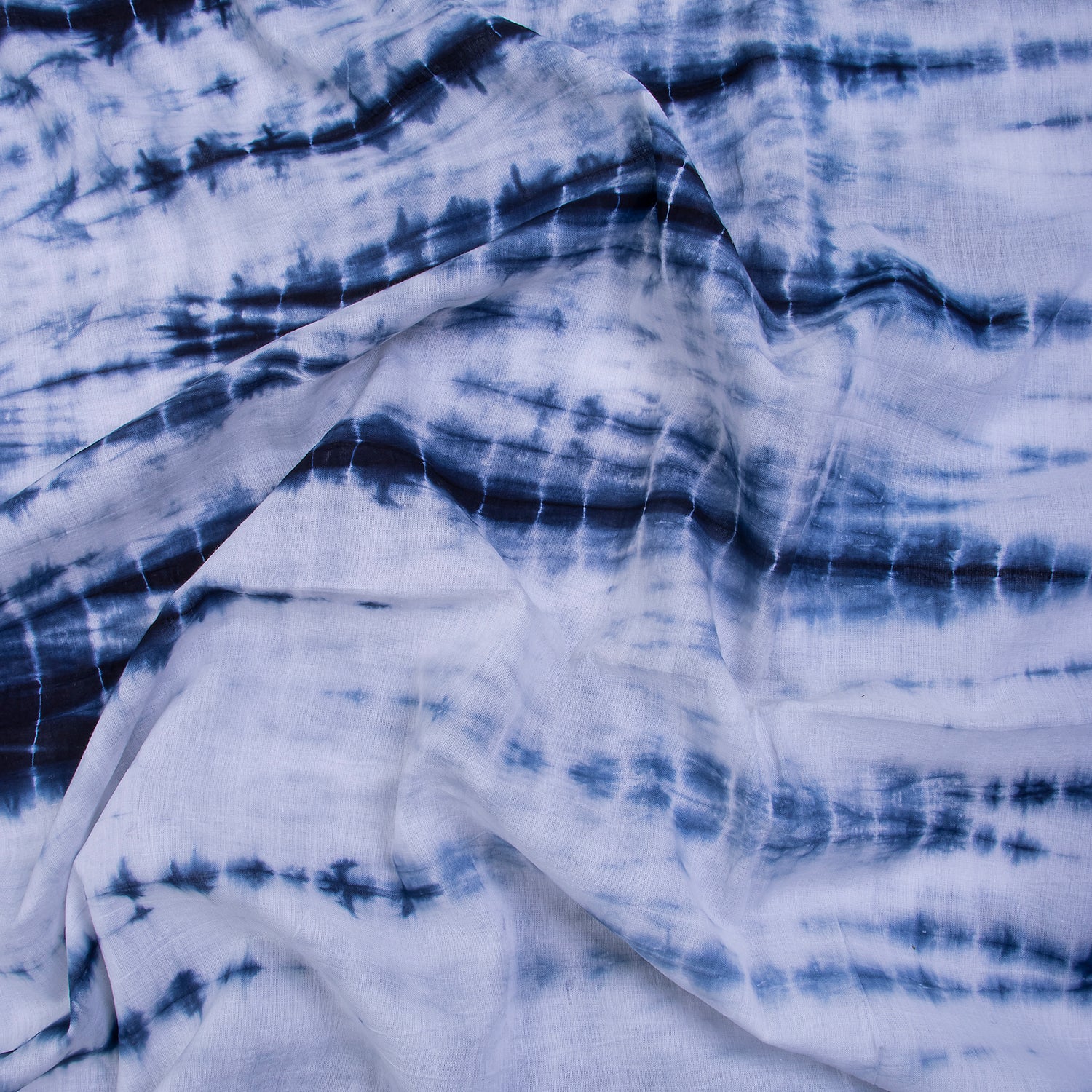 Shop Organic Blue Cotton Tie Dye Shibori Fabric