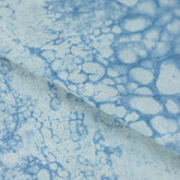 Sky Blue Cotton Dabu Hand Block Printed Fabric