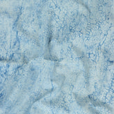 Sky Blue Cotton Dabu Hand Block Printed Fabric