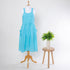 Sky Blue Hand Dyed Cotton Aprons For Womens