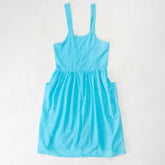 Sky Blue Hand Dyed Cotton Aprons For Womens