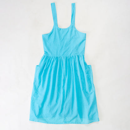 Sky Blue Hand Dyed Cotton Aprons For Womens