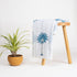 Sky Blue Palm Tree Hand Block Printed Cotton Fabric