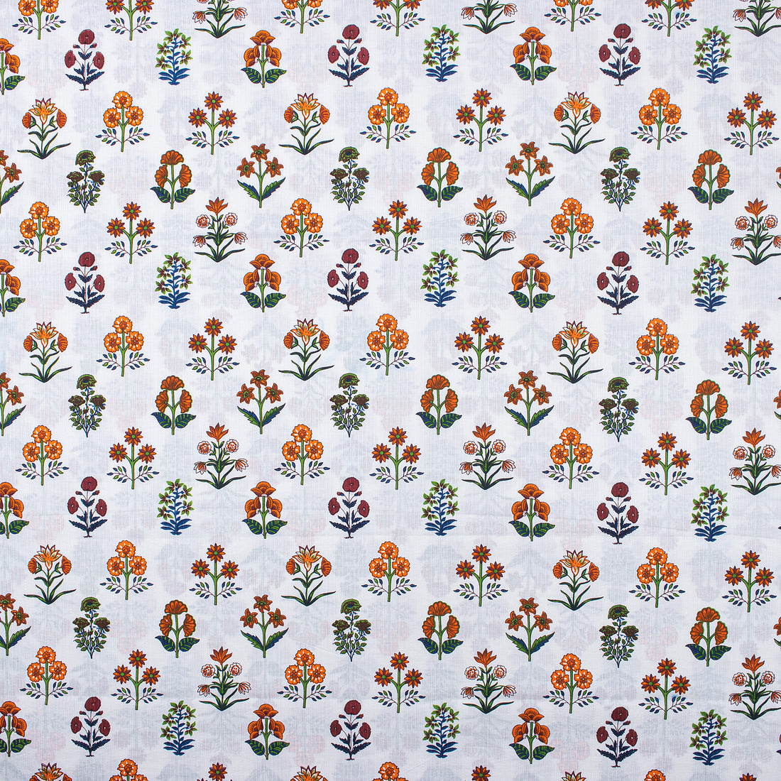 Soft Hand Block Multi Floral Print Kantha Cloth Fabric