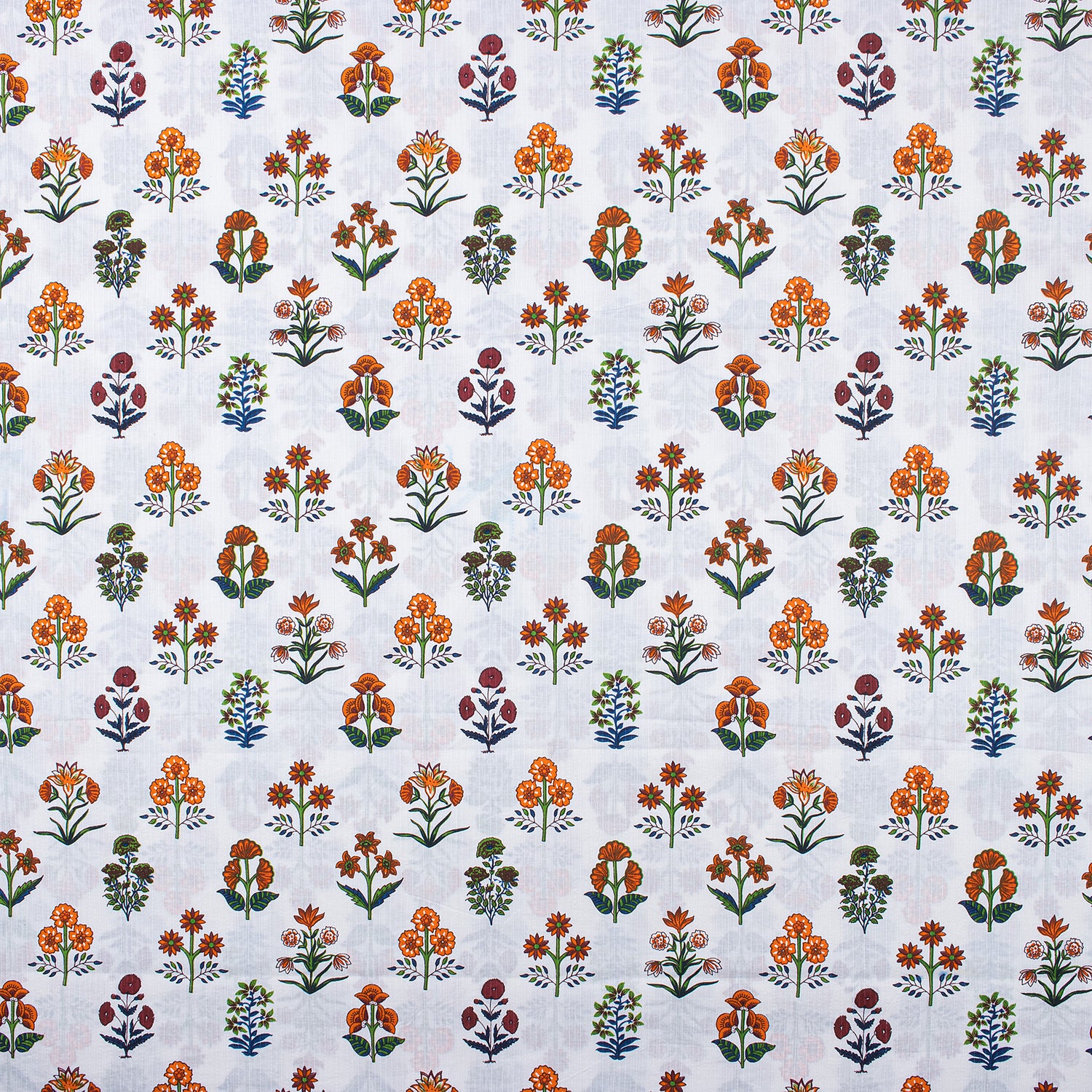 Soft Hand Block Multi Floral Print Kantha Cloth Fabric